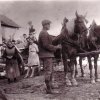 Pferdewagen vor der Mikwe
